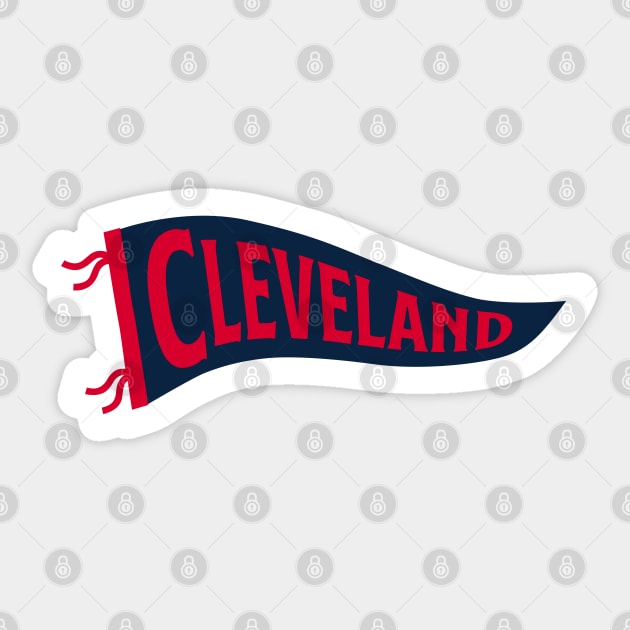 Cleveland Pennant - White Sticker by KFig21